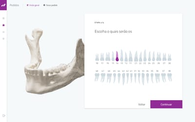 Screenshot from the redesigned Dental Direct platform showing the final polished version of the customer ordering interface