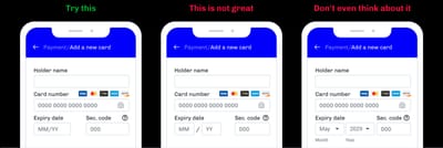 AliExpress expiry date selector using dropdown menus with month names instead of numbers